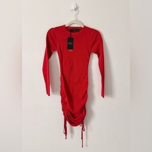 Lioness Military Minds Long Sleeve Mini Dress / Red 💋